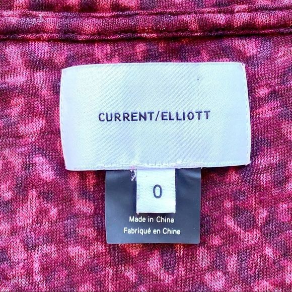 Current Elliott Jax Muscle Leopard Red Burgundy Shirt Size 0 - Picture 3 of 8